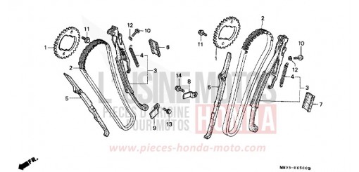 CAM CHAIN/TENSIONER XL600VP de 1993